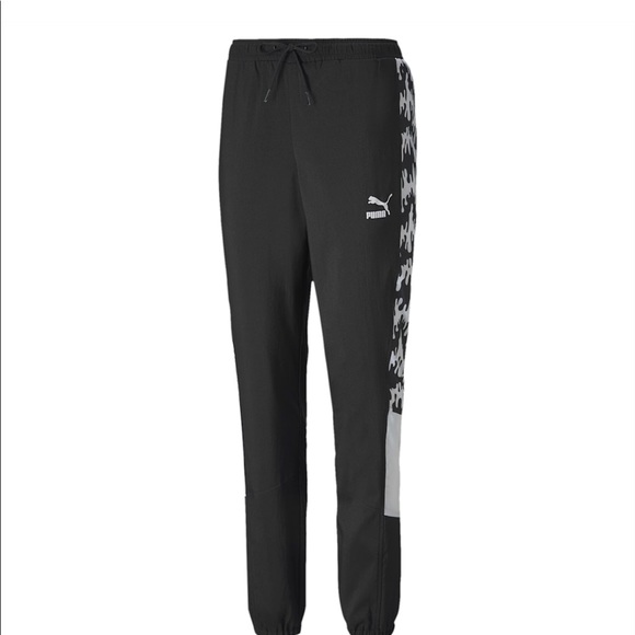 Puma TFS OG AOP Pants 90’s Sweatpants Size L Black - Picture 3 of 12